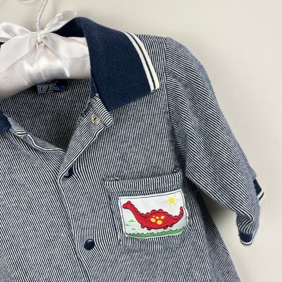 Vintage Authentic Kids Dinosaur Coverall 12 Months - Picture 2 of 6